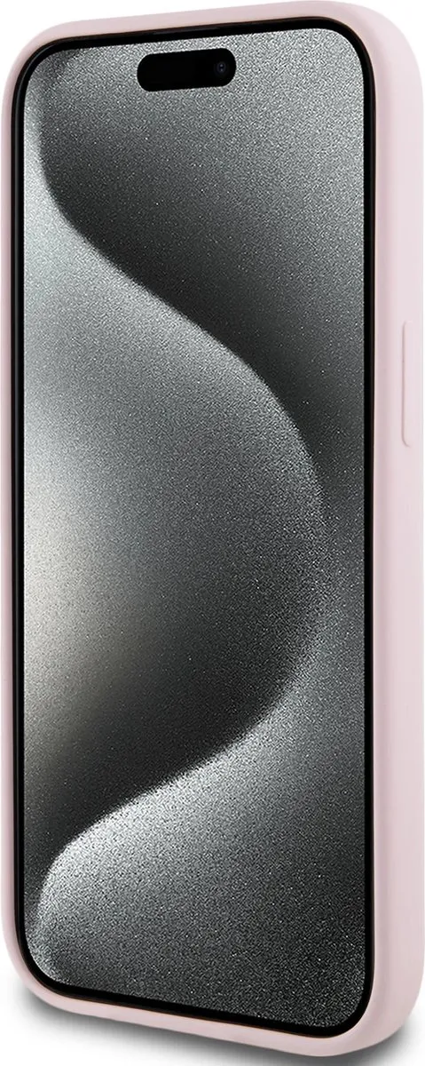 Karl Lagerfeld iPhone 15 Backcover Magsafe - Roze - KC Head Ring