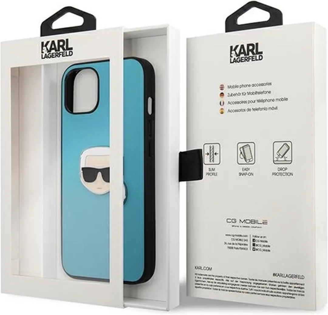 Karl Lagerfeld KLHCP13SPKMB iPhone 13 mini Hardcase - Blauw