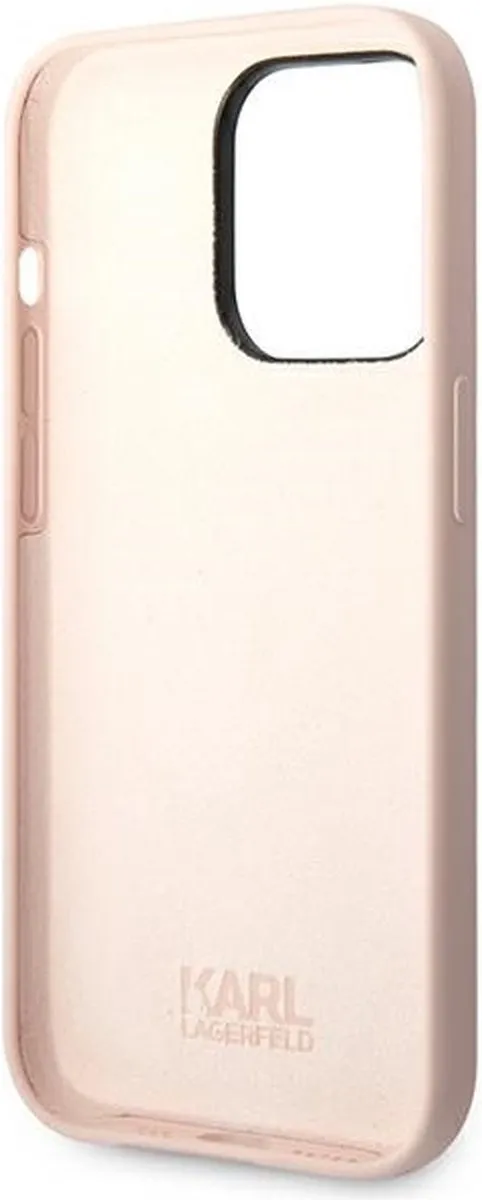 Karl Lagerfeld Choupette Siliconen iPhone 14 Pro Hoesje - Roze