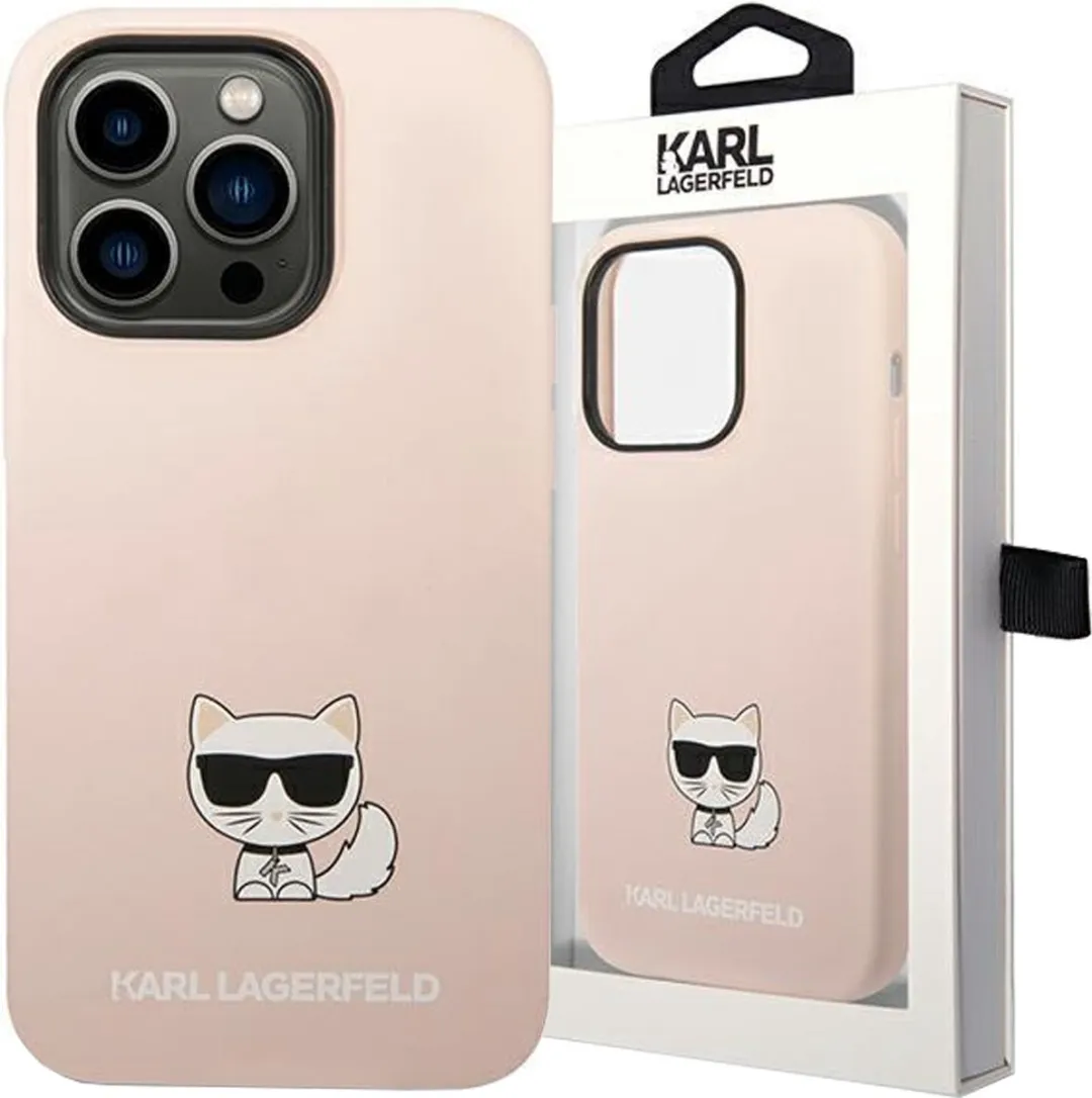 Karl Lagerfeld Choupette Siliconen iPhone 14 Pro Hoesje