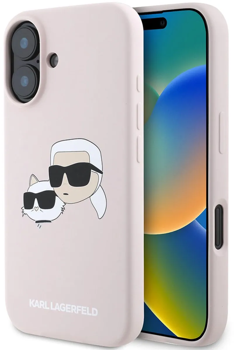 Karl Lagerfeld iPhone 16 Backcover Magsafe Roze