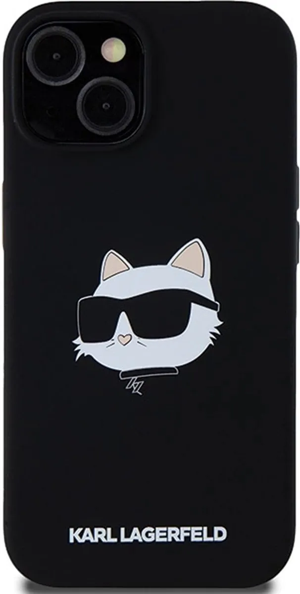 Karl Lagerfeld Choupette Head MagSafe Hoesje iPhone 15/14 Plus - Zwart