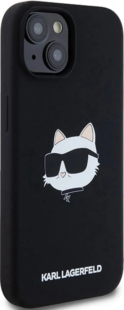 Karl Lagerfeld Choupette Head MagSafe Hoesje iPhone 15/14 Plus - Zwart