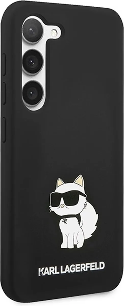 Karl Lagerfeld Siliconen Choupette Hoesje - Samsung Galaxy S24 - Zwart