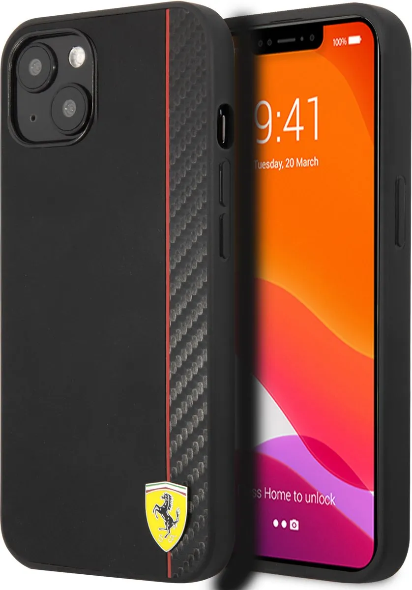 Ferrari iPhone 13 Mini PU Hoesje - Zwart