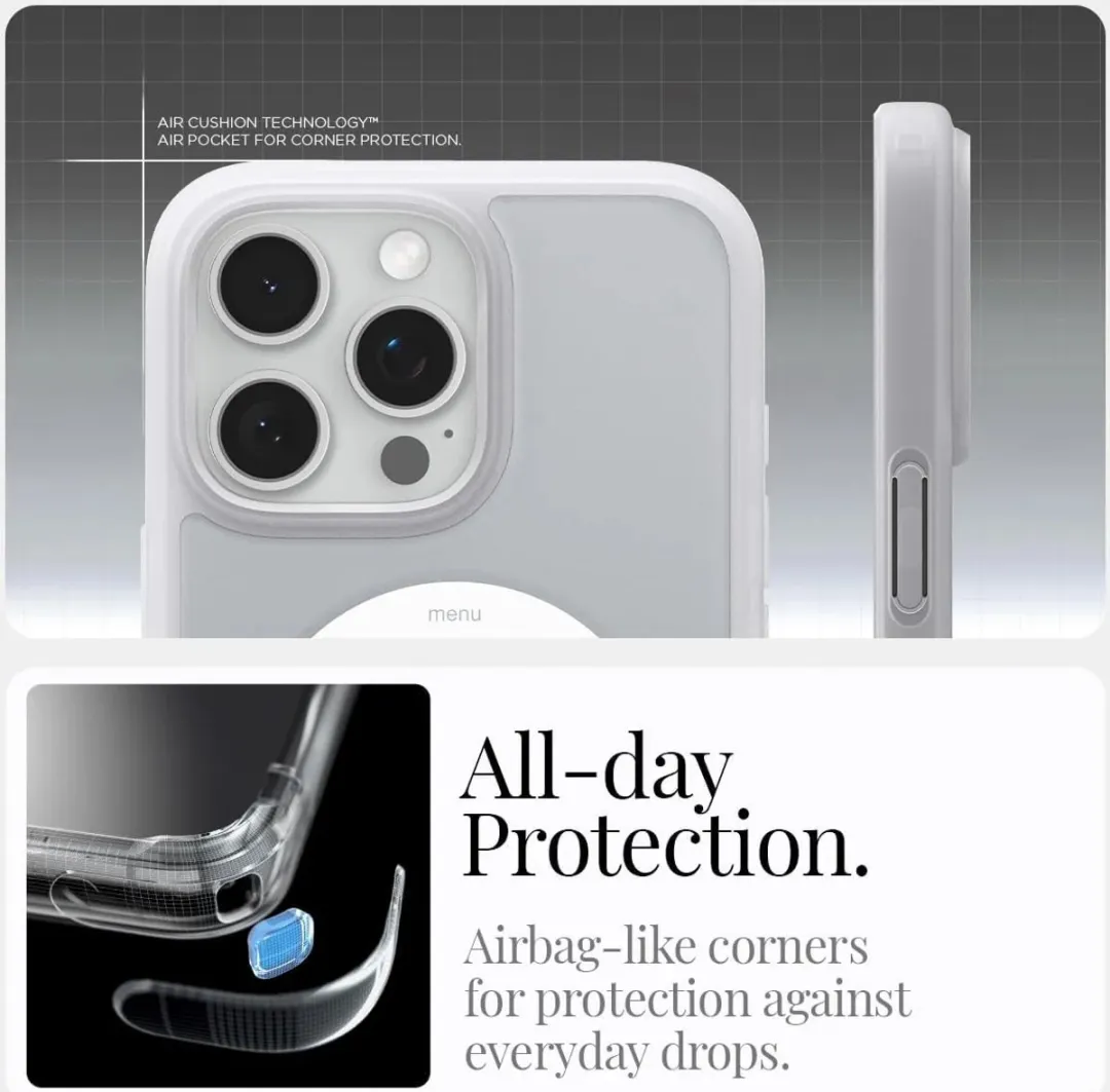 Spigen Ultra Hybrid ACS06901 Hoesje - iPhone 16 Pro Max - Zilver