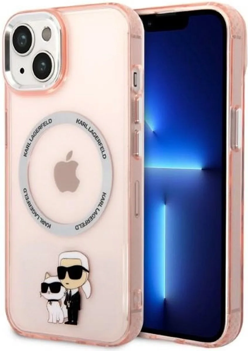 Karl Lagerfeld KLHMP14MHNKCIP iPhone 14 Plus Hoesje - Roze