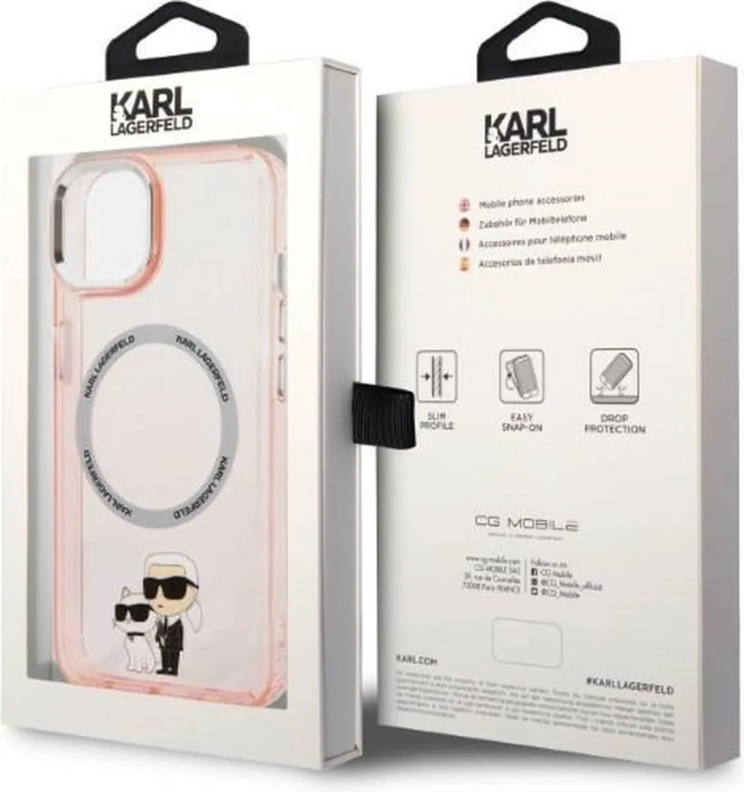 Karl Lagerfeld KLHMP14MHNKCIP iPhone 14 Plus Hoesje - Roze