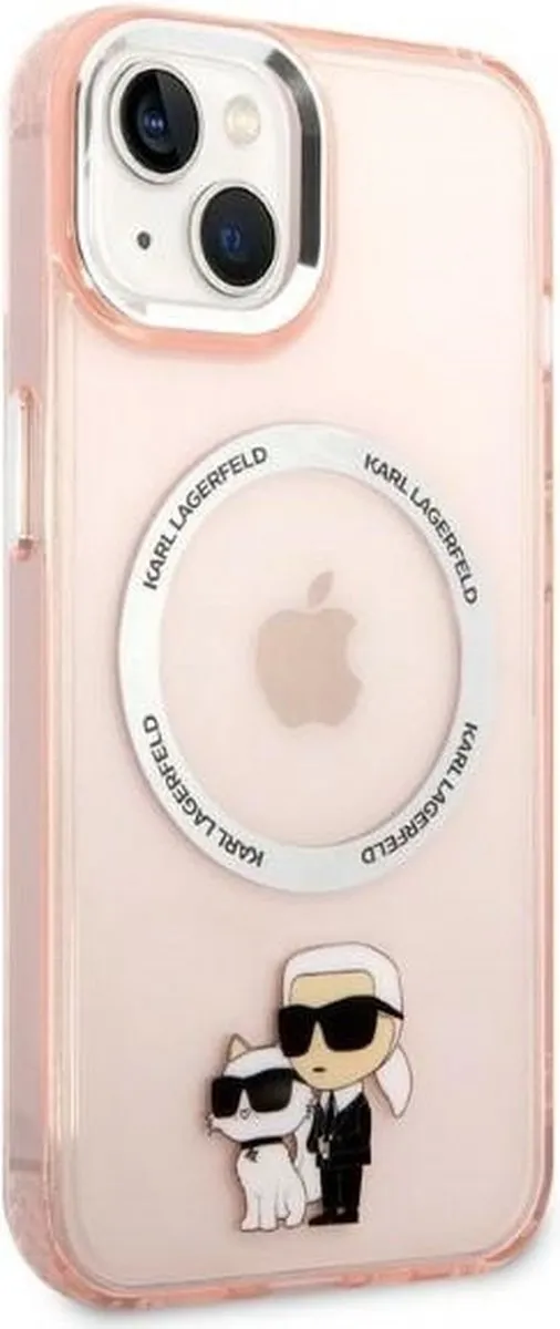 Karl Lagerfeld KLHMP14MHNKCIP iPhone 14 Plus Hoesje - Roze
