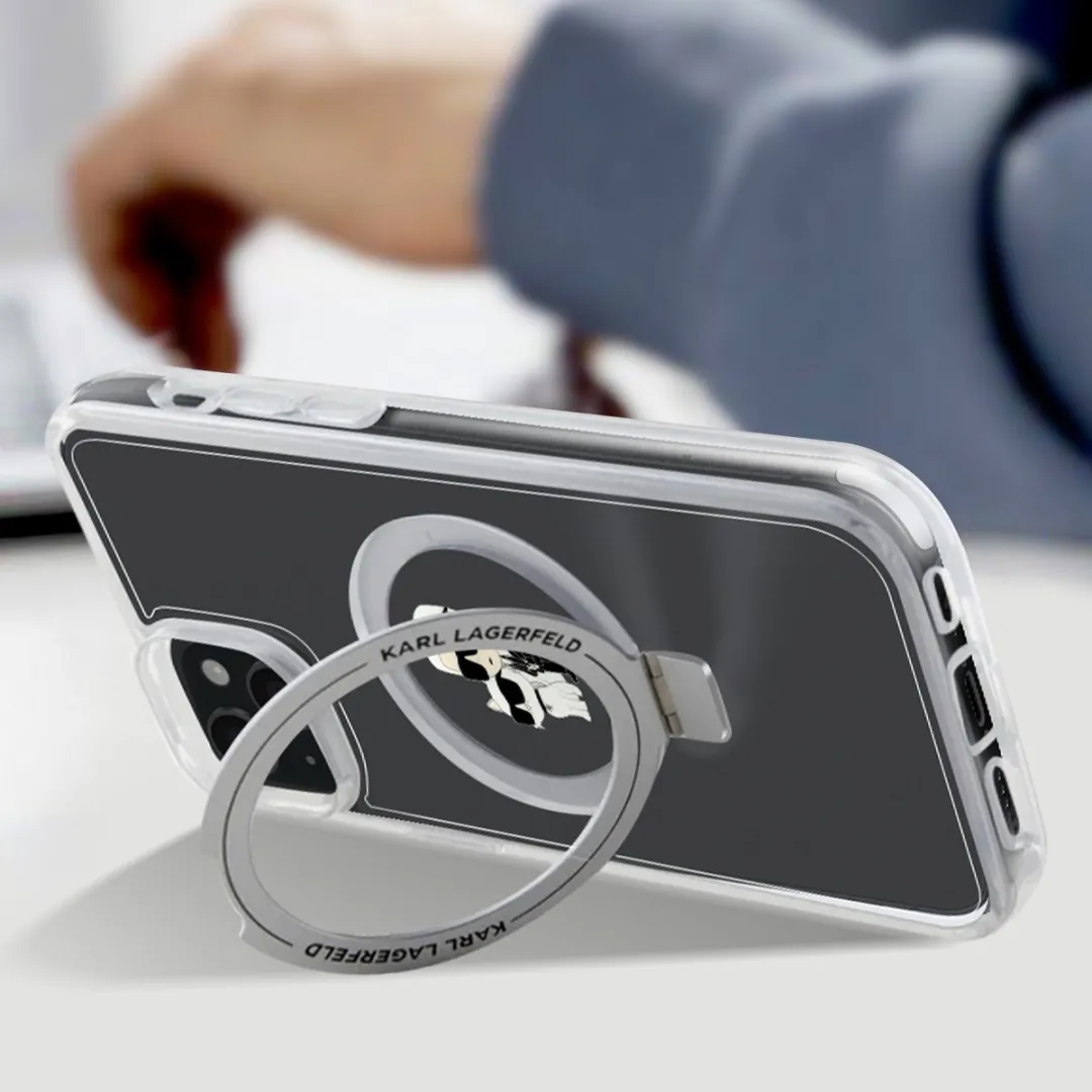 Karl Lagerfeld iPhone 15 Plus MagSafe Hoesje - Transparant H68889