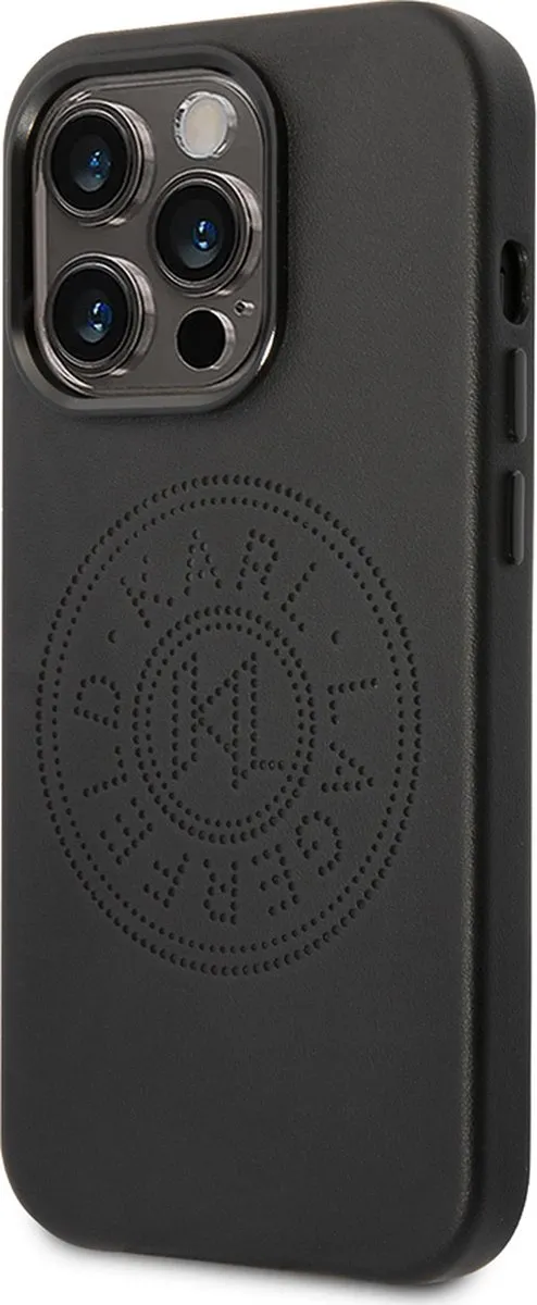 Karl Lagerfeld iPhone 14 Pro Backcase KLHCP14MSLBK - Effen Zwart - afbeelding 6 van 6
