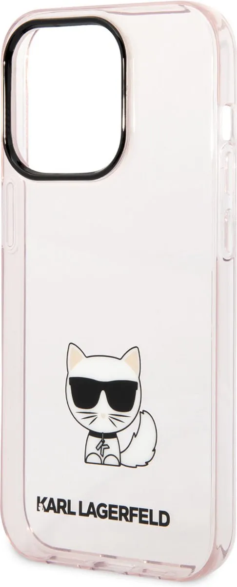 Karl Lagerfeld TPU Back Cover iPhone 14 Pro - Roze - MagSafe
