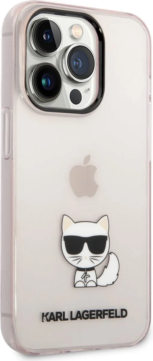 Karl Lagerfeld TPU Back Cover iPhone 14 Pro - Roze - MagSafe