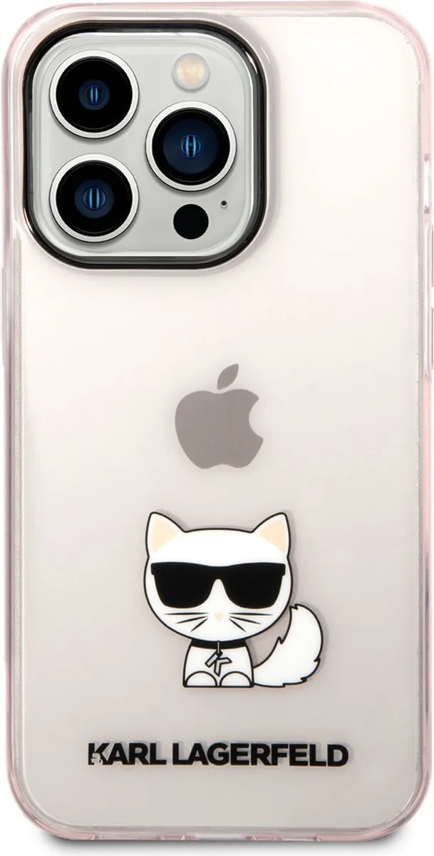 Karl Lagerfeld TPU Back Cover iPhone 14 Pro - Roze - MagSafe - afbeelding 6 van 6