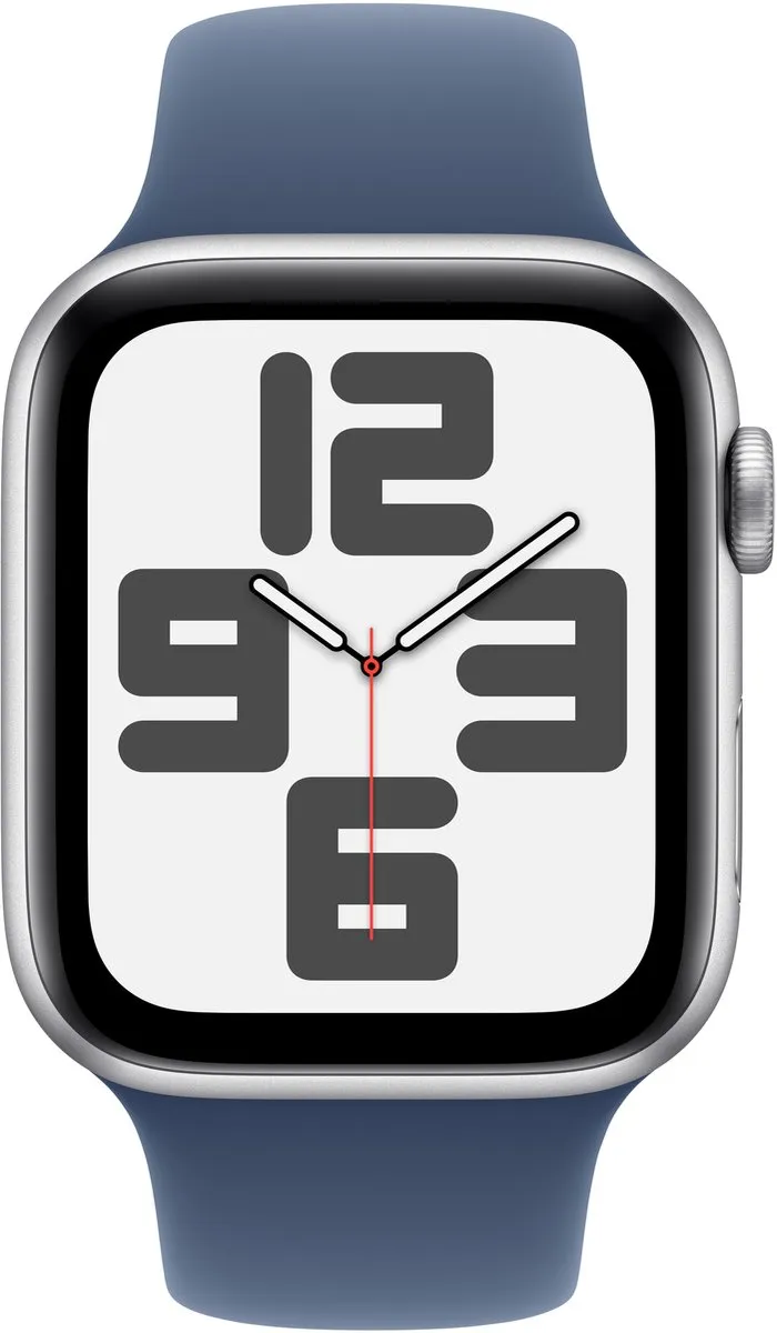 Apple Watch SE 2024 GPS + Cellular 44mm - Zilverkleurig Blauw