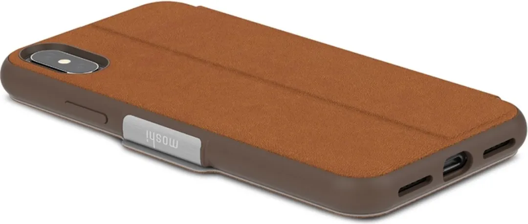Moshi SenseCover iPhone X/Xs Hoesje - Bruin - SenseCover8CB