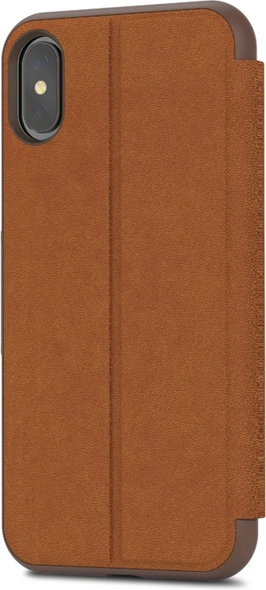 Moshi SenseCover iPhone X/Xs Hoesje - Bruin - SenseCover8CB