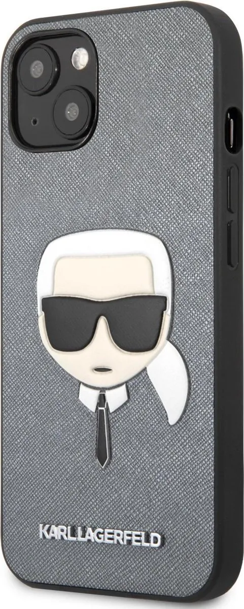 Karl Lagerfeld iPhone 13 Mini Hoesje - Zilver - PU - MagSafe - afbeelding 6 van 6