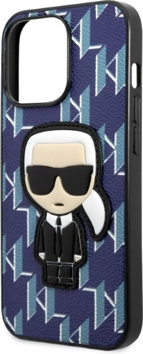 Karl Lagerfeld KLHCP13LPMNIKBL Hoesje iPhone 13 Pro - Blauw