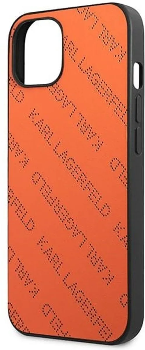 Karl Lagerfeld Perforated Allover Back Case - iPhone 13 - Oranje - afbeelding 6 van 6