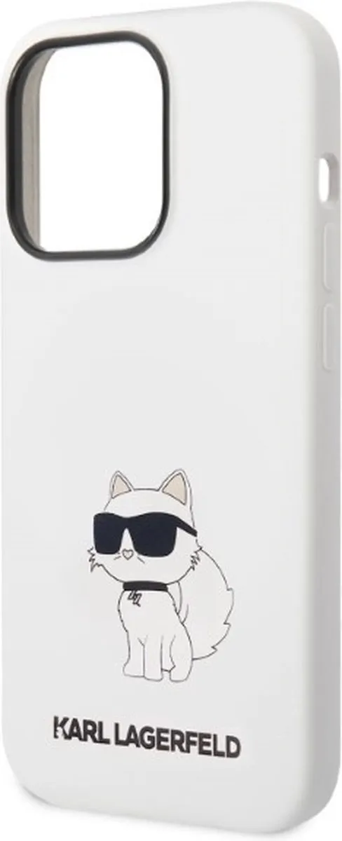 Karl Lagerfeld KLHCP14LSNCHBCH iPhone 14 Pro Hoesje - Wit