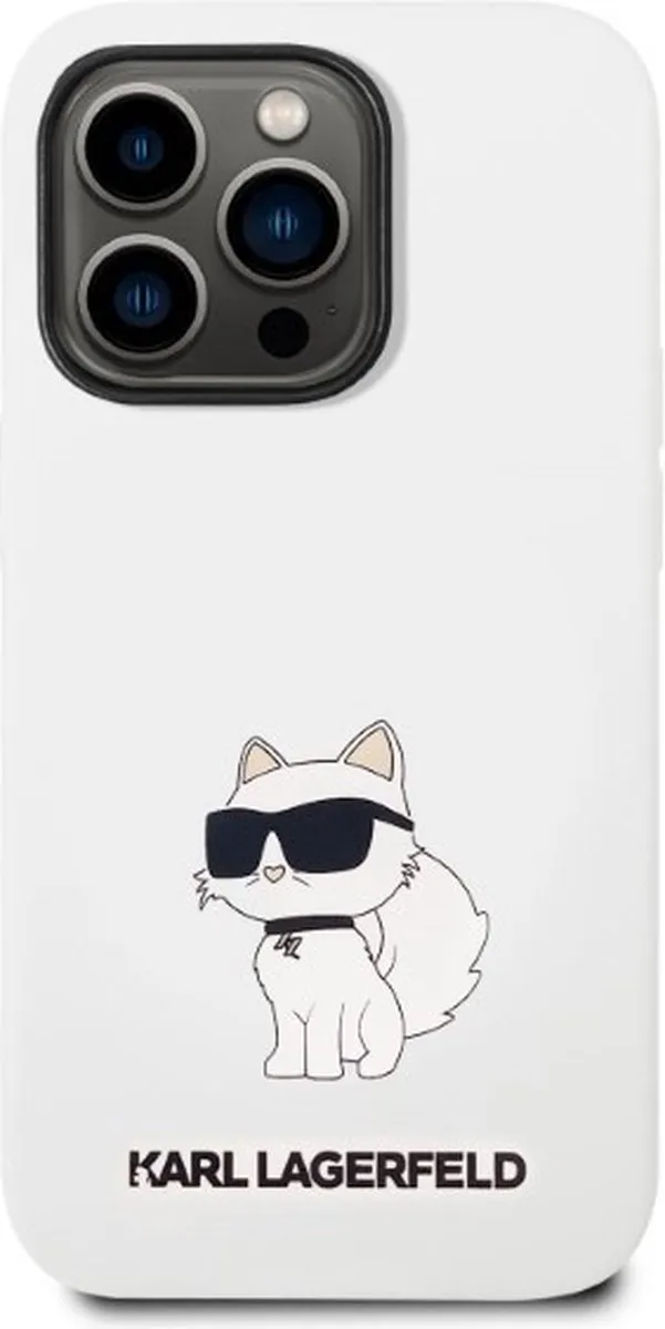 Karl Lagerfeld KLHCP14LSNCHBCH iPhone 14 Pro Hoesje - Wit - afbeelding 6 van 6