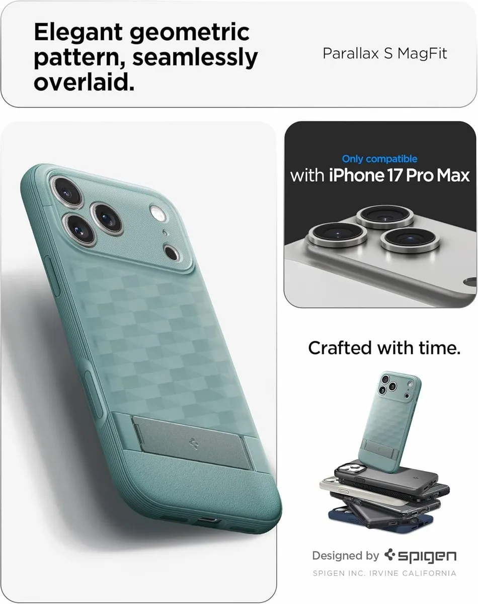 Spigen Parallax S ACS06804 Hoesje - iPhone 17 Pro Max - Sage Green