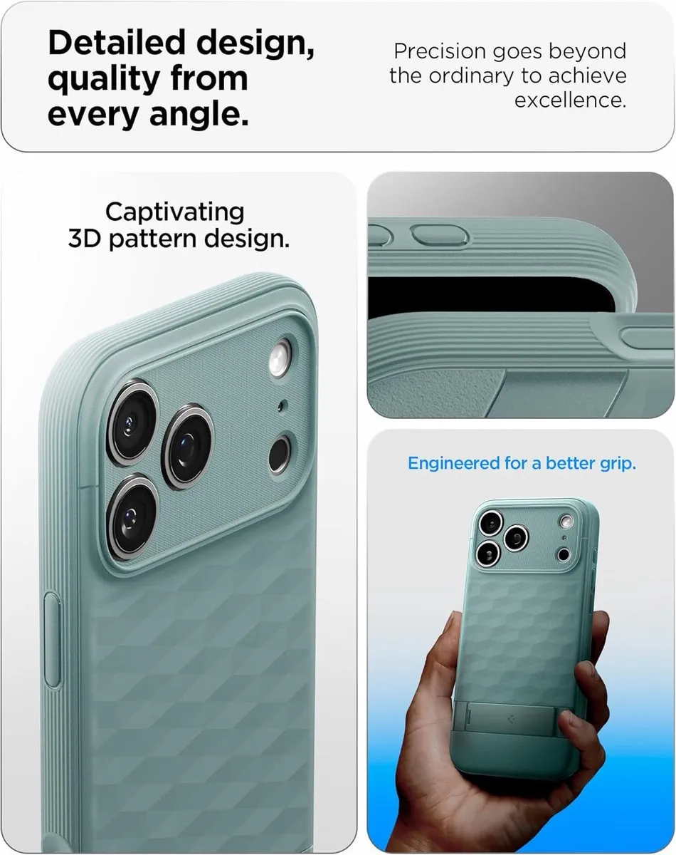 Spigen Parallax S ACS06804 Hoesje - iPhone 17 Pro Max - Sage Green
