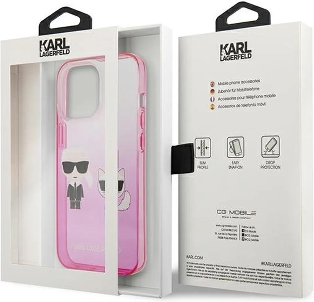 Karl Lagerfeld KLHCP13LTGKCP iPhone 13 Pro Hoesje - Roze