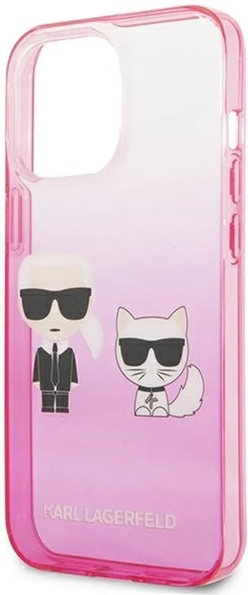 Karl Lagerfeld KLHCP13LTGKCP iPhone 13 Pro Hoesje - Roze