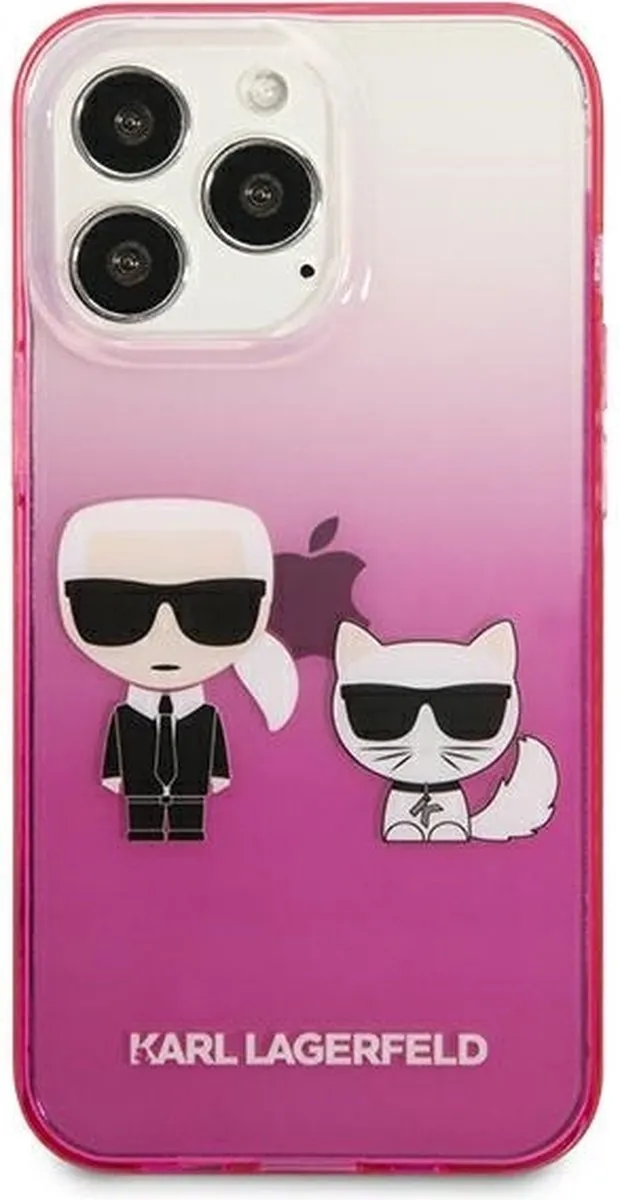 Karl Lagerfeld KLHCP13LTGKCP iPhone 13 Pro Hoesje - Roze