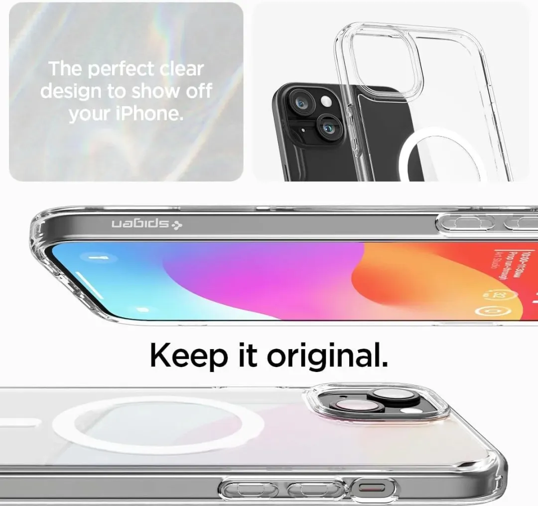 Spigen iPhone 15 Ultra Hybrid MagSafe Hoesje - Transparant