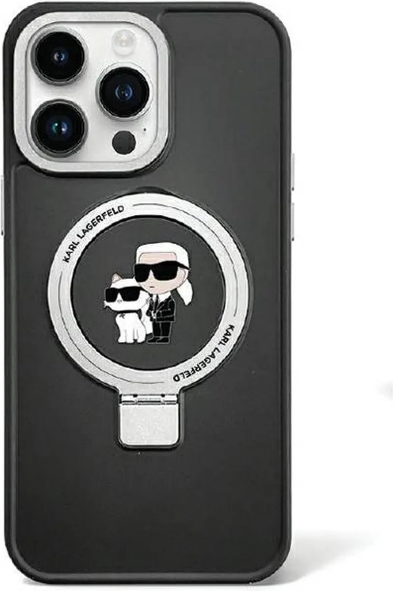 Karl Lagerfeld Ring Stand Karl & Choupette iPhone 13 Pro Hoes