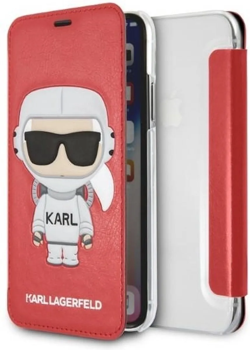 Karl Lagerfeld Cosmonaut Hoesje iPhone X-Xs - Rood
