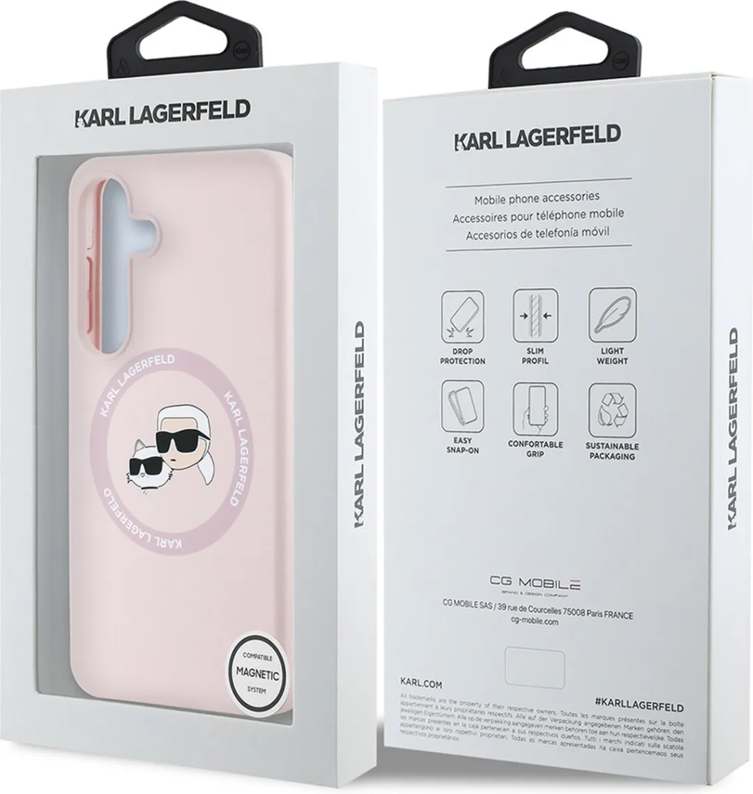 Karl Lagerfeld Backcase Hoesje 3666339450212 - Roze