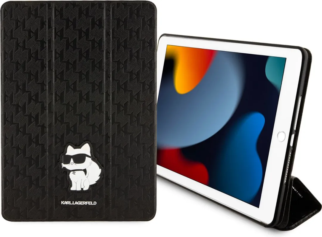 Karl Lagerfeld Bookcase Hoesje iPad 10.2 - Zwart Kunstleer