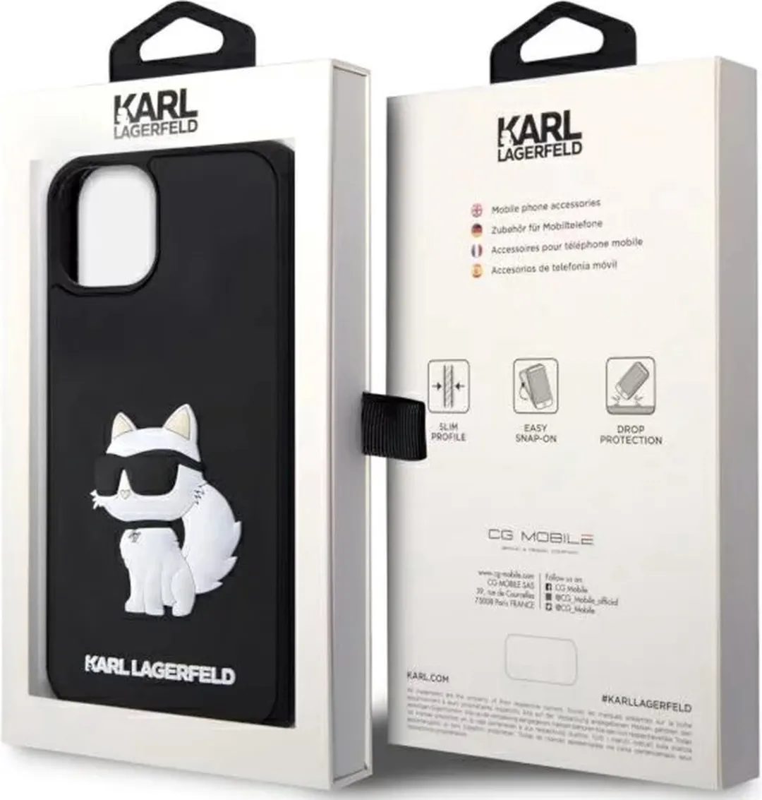 Karl Lagerfeld KLHCP14M3DRKHNK iPhone 14 Plus Hoesje - Zwart