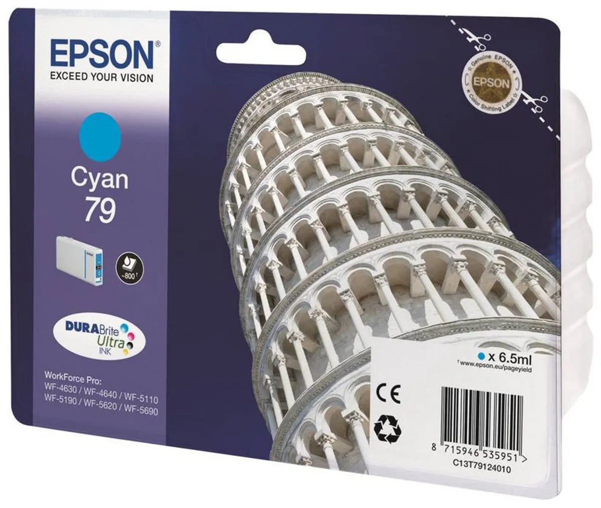 Epson C13T79124010 Inktcartridge - Cyaan 6,5ml