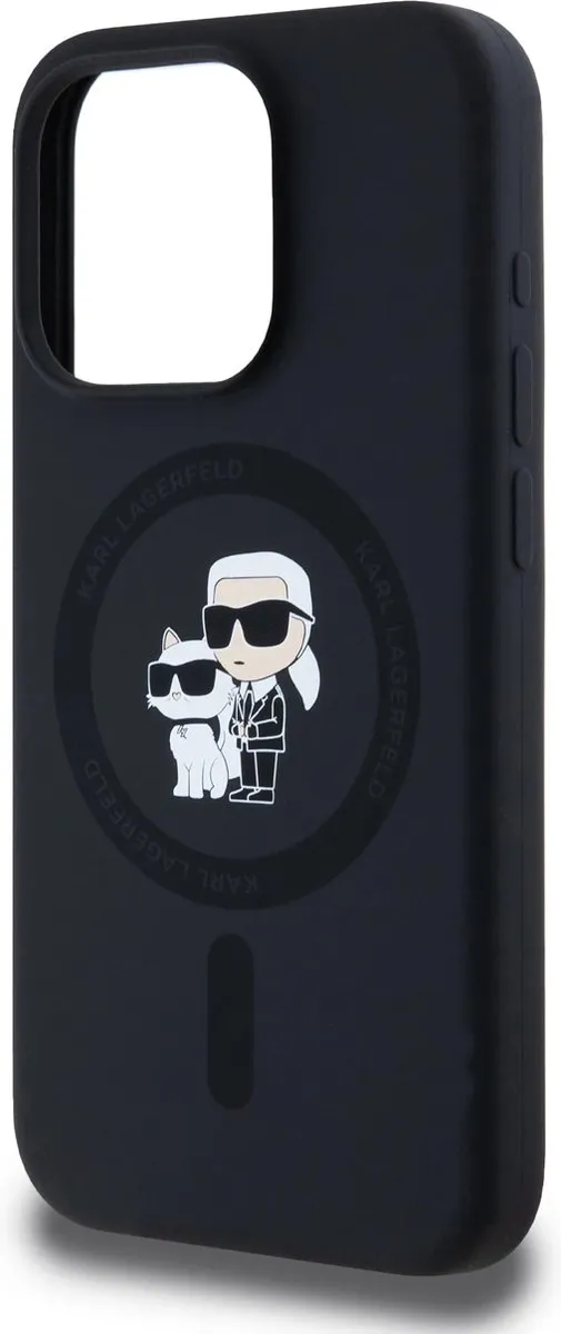Karl Lagerfeld iPhone 15 Pro Back Cover - Magsafe KLHMP15LSCMKCRHK - Zwart
