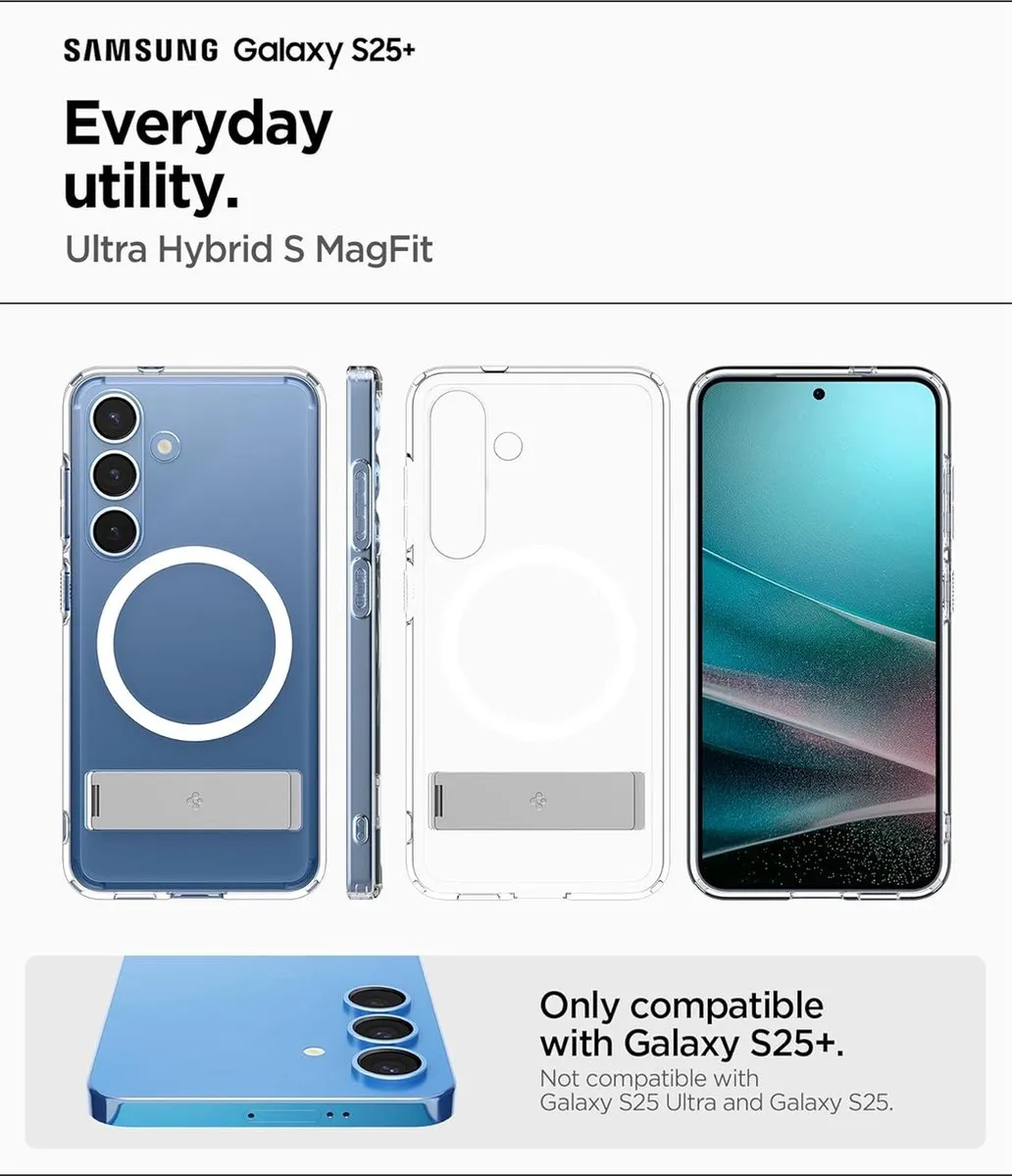 Spigen Ultra Hybrid MagFit ACS06911 Hoesje - Samsung Galaxy S25 Plus - Wit
