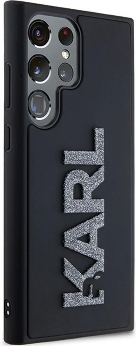 Karl Lagerfeld 3D Glitter Back Case S928 - Zwart