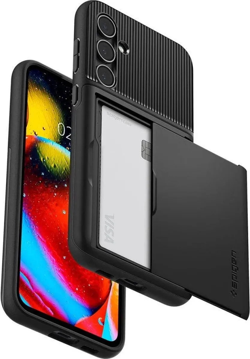 Spigen Galaxy S23 FE Back Cover - 2 Pasjes - Zwart