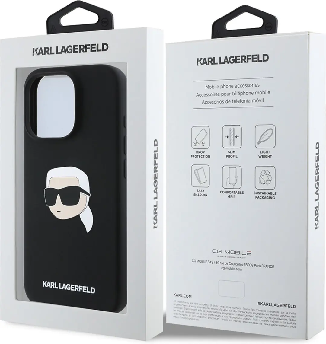 Karl Lagerfeld Backcase Hoesje iPhone 16 Pro Max - Zwart - afbeelding 6 van 6