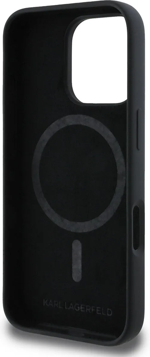 Karl Lagerfeld Backcase Hoesje iPhone 16 Pro Max - Zwart