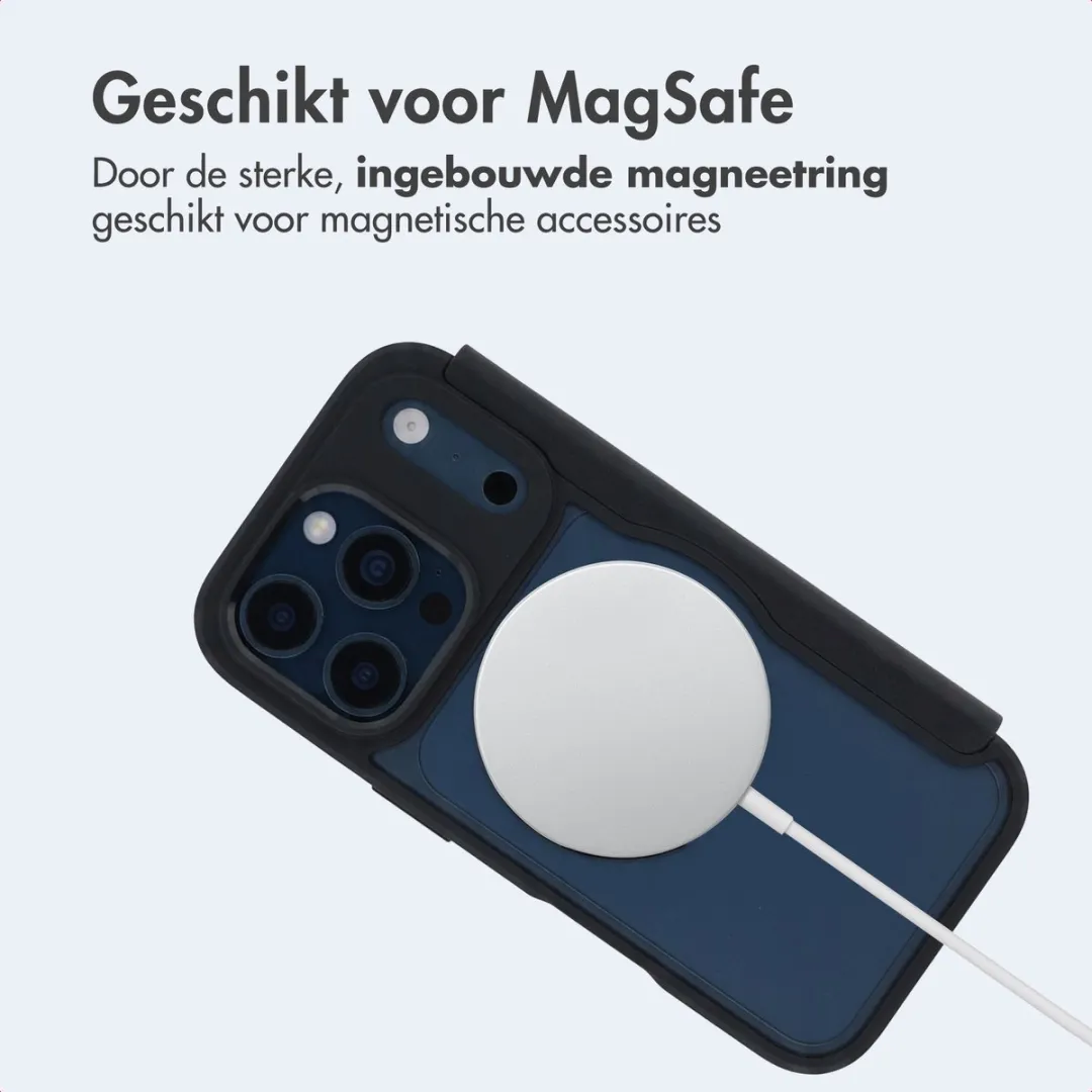 Imoshion iPhone 17 Pro Hoesje - Transparant - MagSafe - 2 Pasjes - Zwart