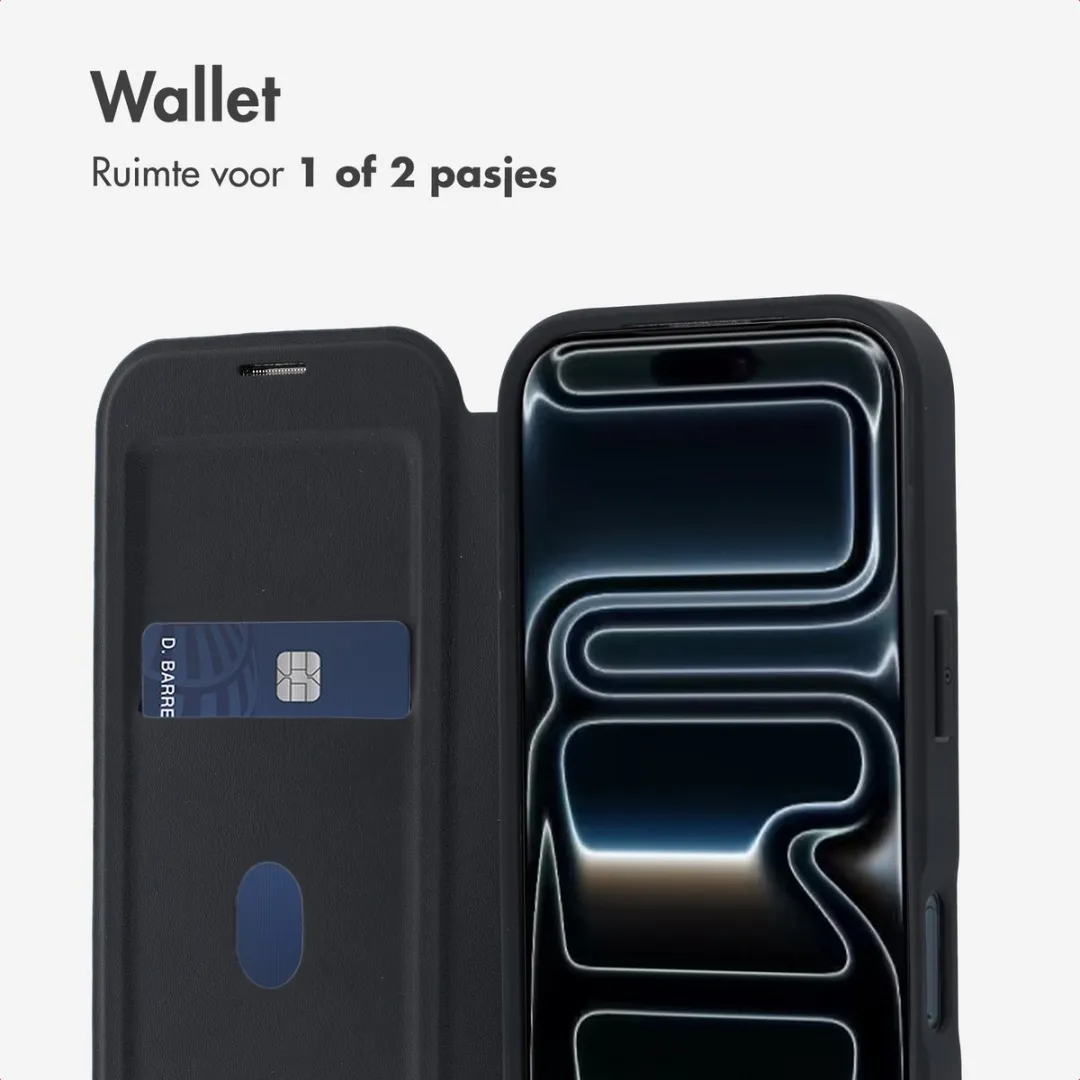 Imoshion iPhone 17 Pro Hoesje - Transparant - MagSafe - 2 Pasjes - Zwart