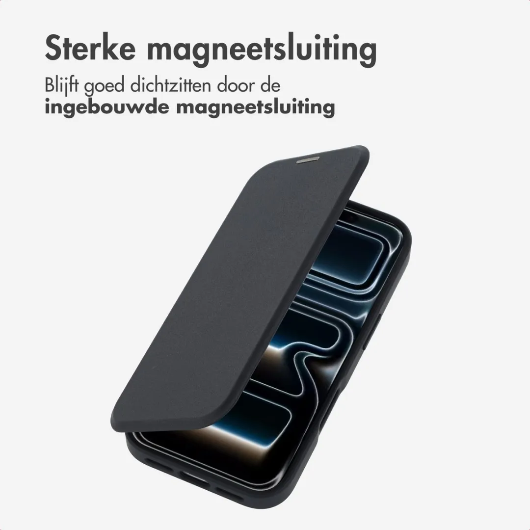 Imoshion iPhone 17 Pro Hoesje - Transparant - MagSafe - 2 Pasjes - Zwart