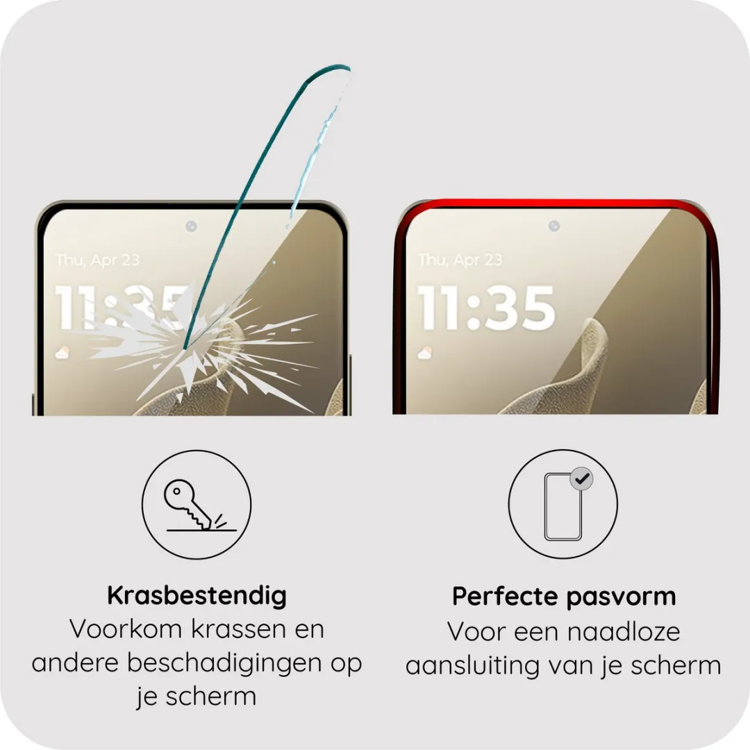 Just in Case Screenprotector Motorola Signature - Full Cover Gehard Glas