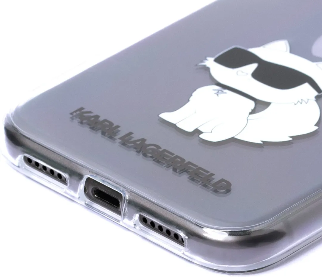 Karl Lagerfeld KLHCN61HNCHTCT Hoesje iPhone 11/Xr - Transparant
