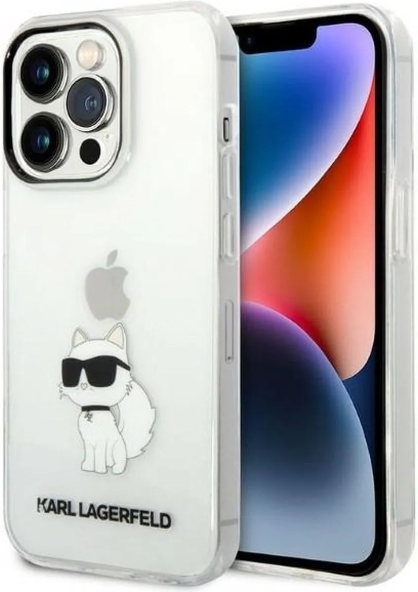 Karl Lagerfeld KLHCP14XHNCHTCT iPhone 14 Pro Max Hardcase - Transparant